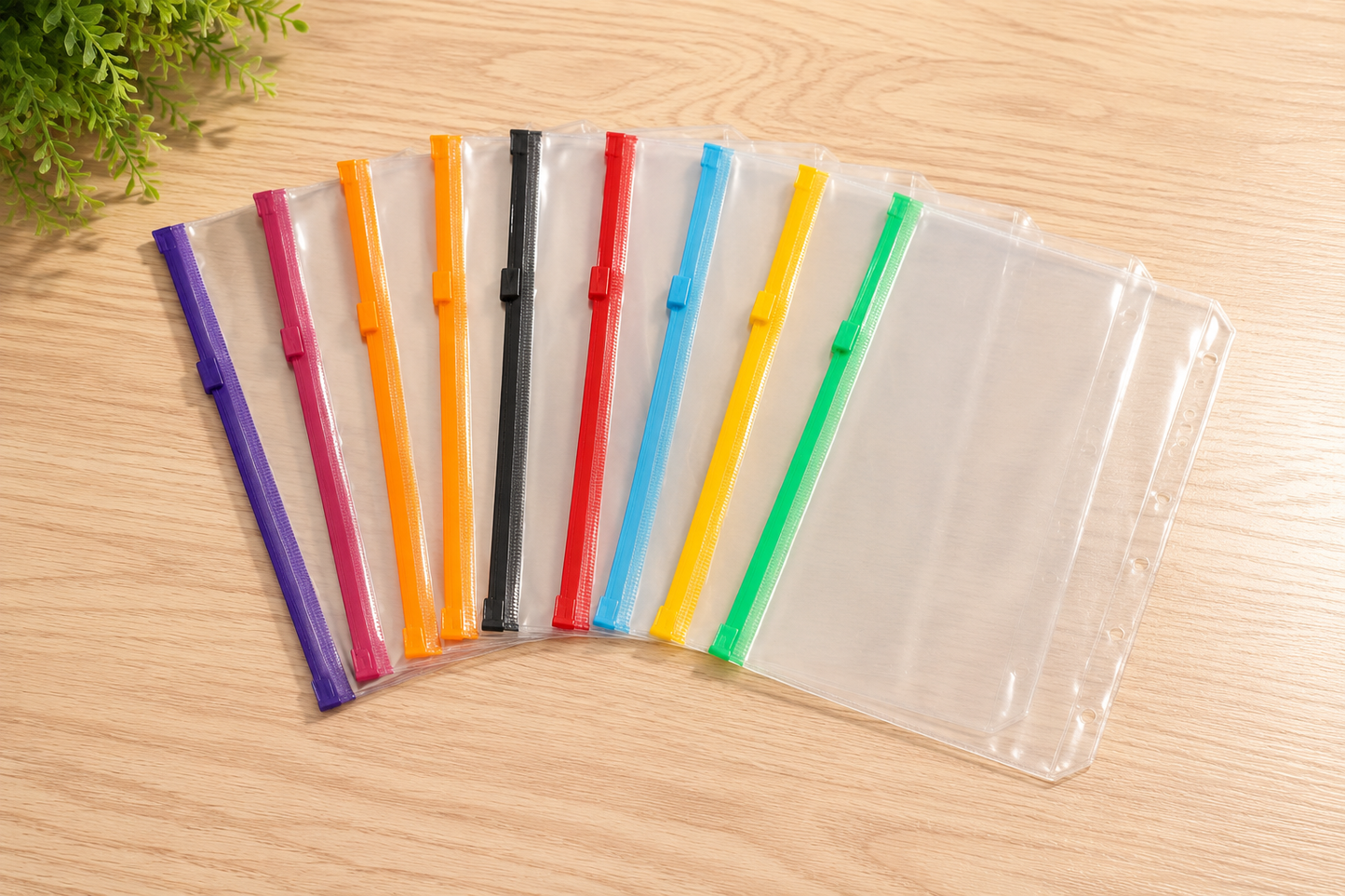 Colored Zipper Budget Envelope