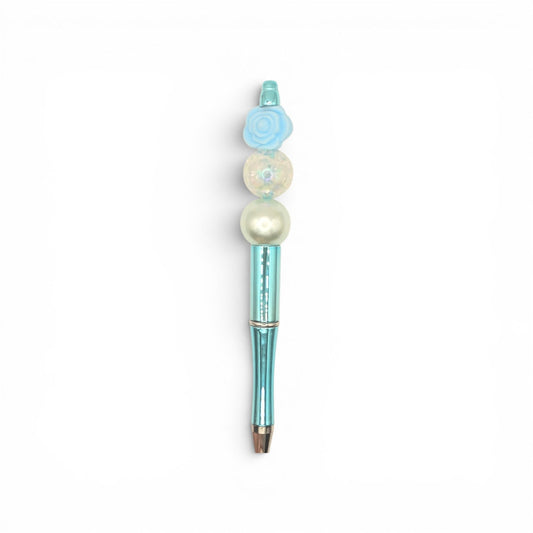 Blue Frost Beaded Pen
