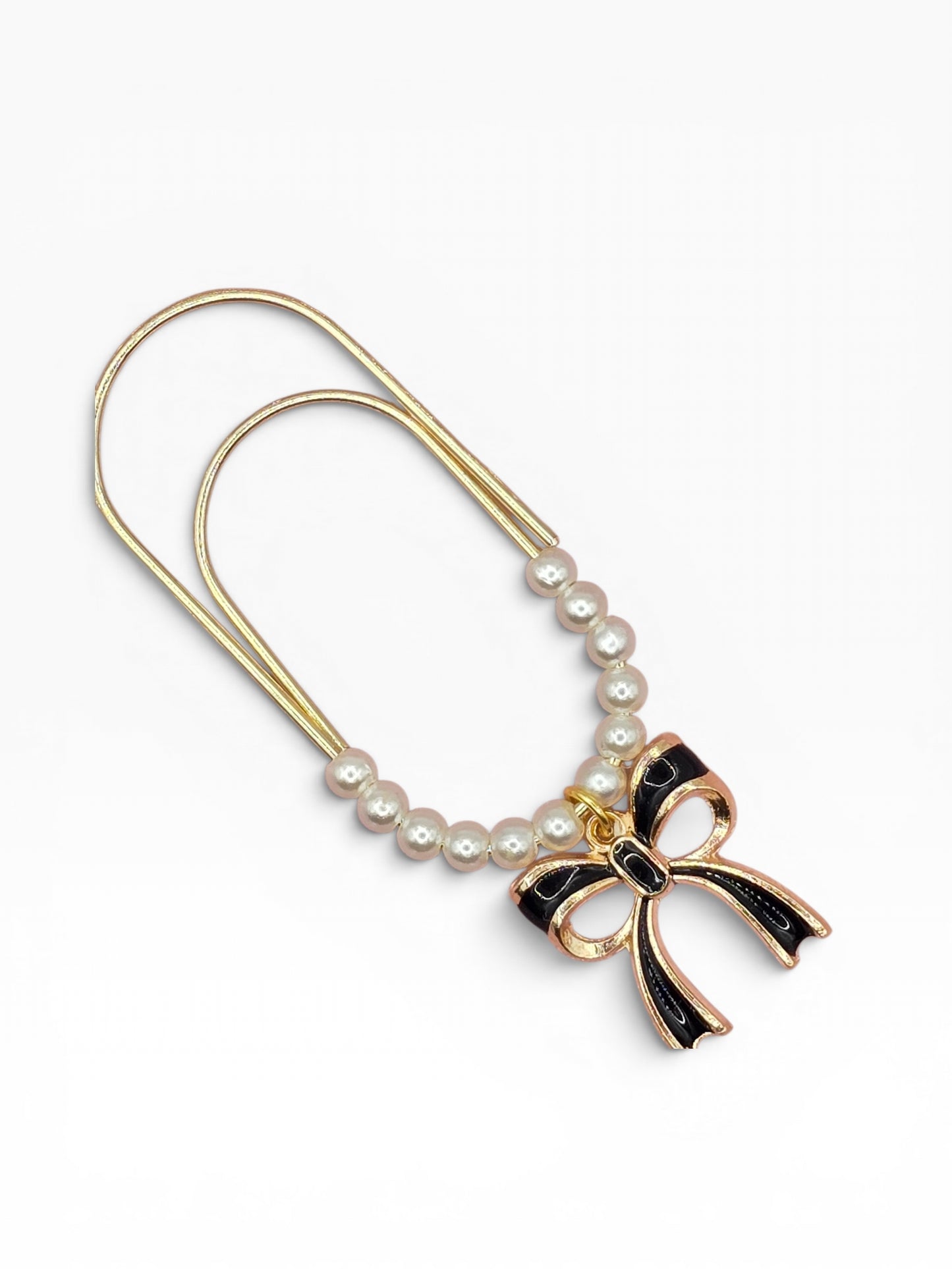 Coquette Pearl Bow Paper Clip