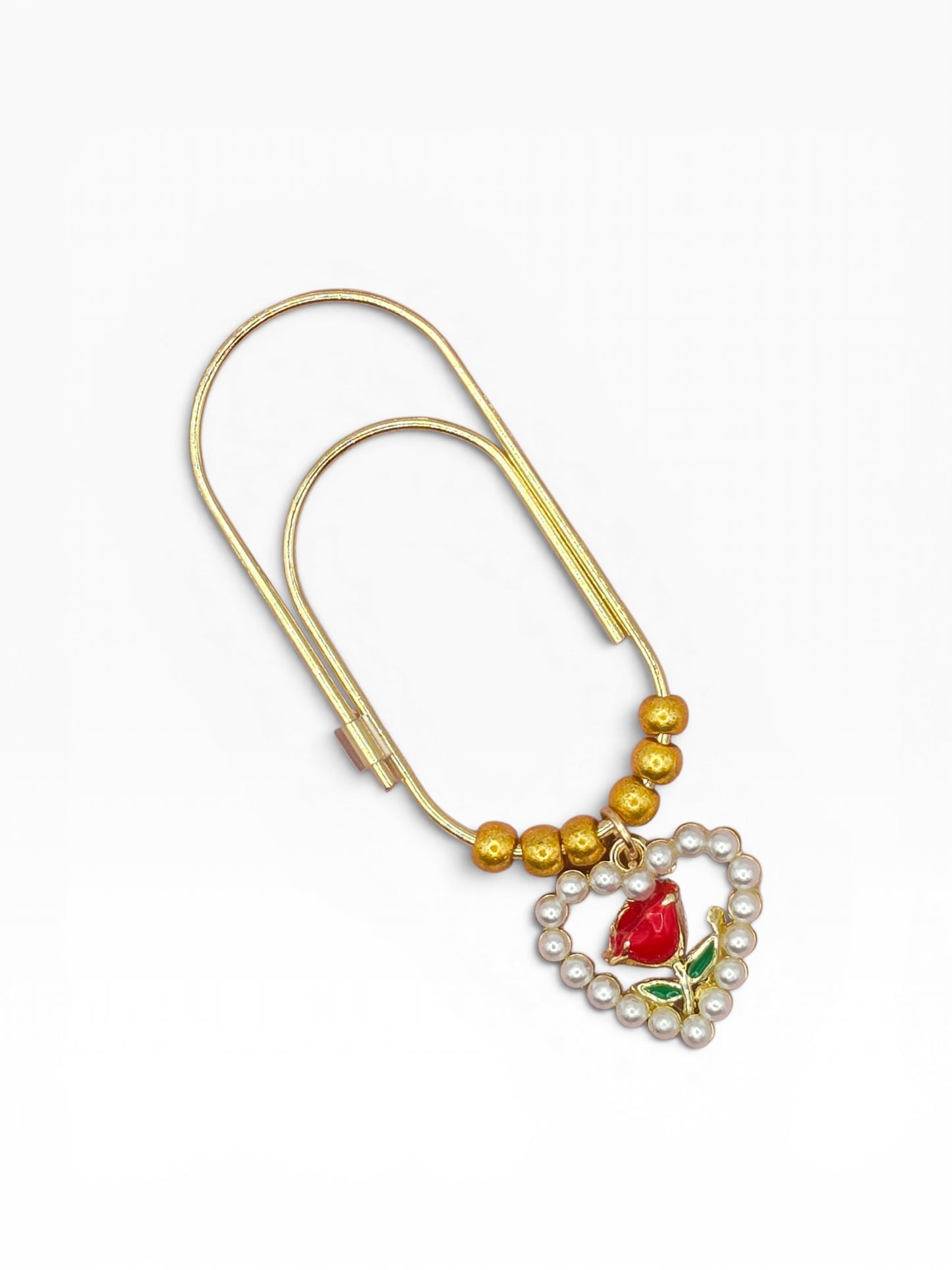 Pearly Heart Paper Clip