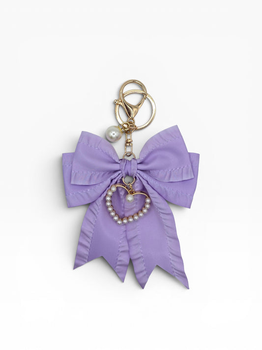 Lavender Pearl Heart Charm