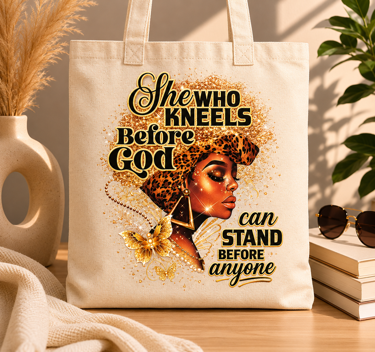 Kneel before God Tote Bag