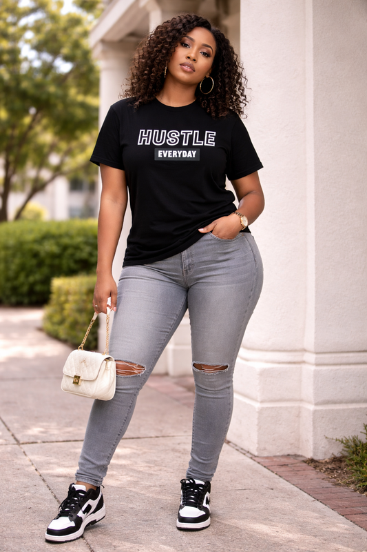 Hustle Everyday T-Shirt | Motivational Graphic Tee | Unisex