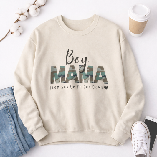 Boy Mama Crewneck Sweatshirt – Cozy Unisex Fit